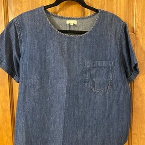 Silence & Noise cropped denim top